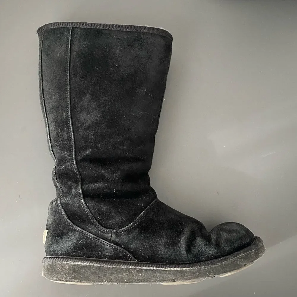UGG Women's Knightsbridge Tall Winter Boots Black Sz 10 Boho    Snow Resort